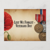 Veterans Day - Ter ere van allen die gediend hebbe Briefkaart (Voorkant)