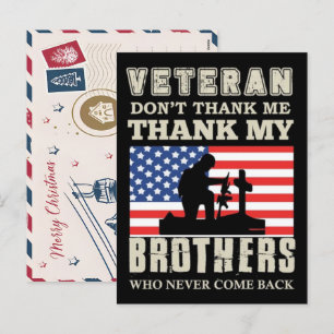 Veterans Day, Thanksgiving en Kerstmis 2025 Feestdagenkaart
