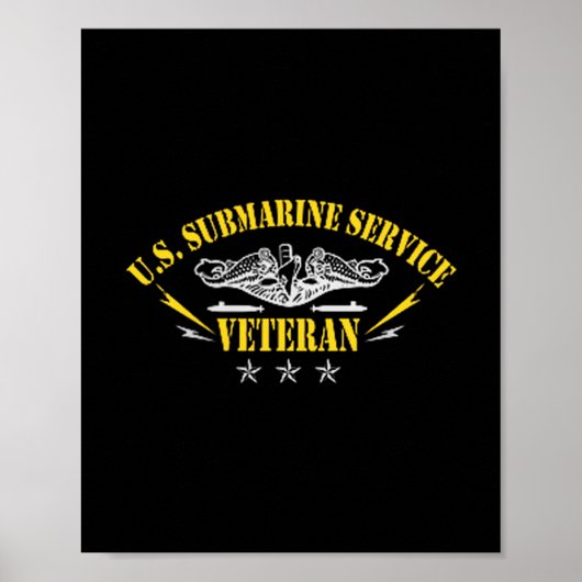 Veterans Day U.s Submarine Force Silent Service Lo Poster (Voorkant)