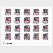 Veterans Day Valor - In dankbaarheid en respect Vierkante Sticker (Vel)