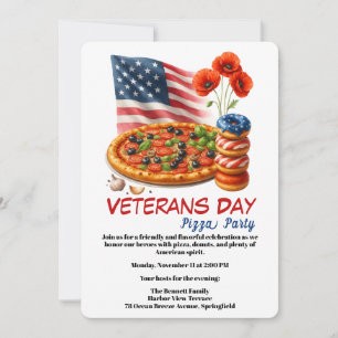 Veterans Day Vis en friet Feestviering Kaart