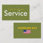 Veterans Day-Visitekaartjes Visitekaartje (Voorkant / Achterkant)
