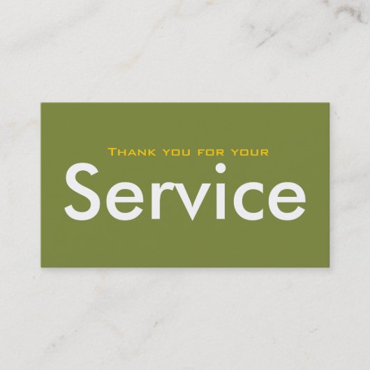Veterans Day-Visitekaartjes Visitekaartje (Voorkant)