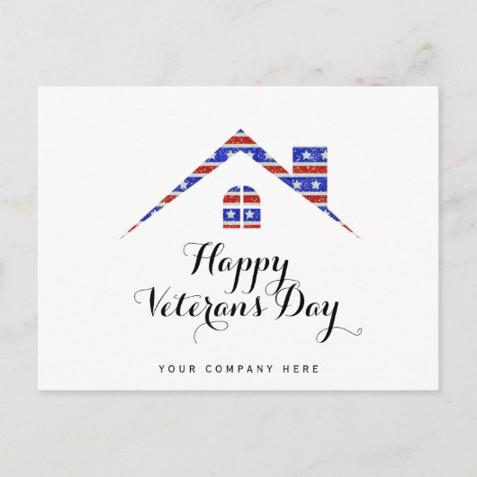 Veterans Day Woning Briefkaart (Voorkant)