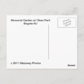 Veterans Memorial Garden Briefkaart (Achterkant)
