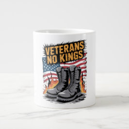 Veterans No Kings USA Flag Extra Grote Beker