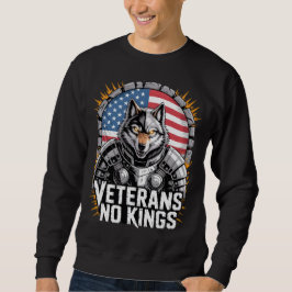 Veterans No Kings Wolf Design for Proud Military Trui