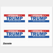 Vétérans pour Stickers Trump - Ensemble de 4 (Feuille)