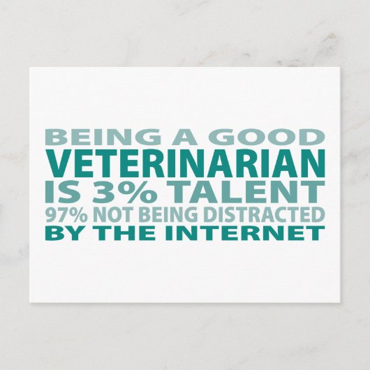 Veterinair 3% Talent Briefkaart (Voorkant)