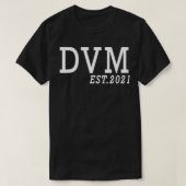 Veterinair Afstuderen DVM EST 2021 Vet T-shirt (Design voorkant)