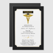 Veterinair Afstuderen Magnetische Uitnodiging (Voorkant / Achterkant)