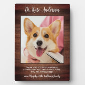 Veterinair Dank u Aangepaste Pet Dog Foto Rustic Fotoplaat (voorkant)