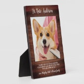 Veterinair Dank u Aangepaste Pet Dog Foto Rustic Fotoplaat (Zijkant)