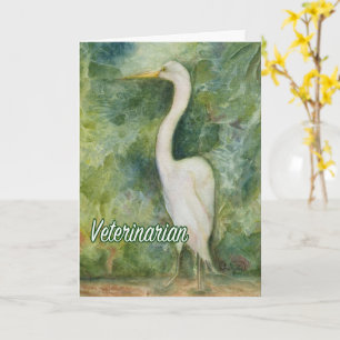 Veterinair Dank U kaart Egret Bird Wilderness