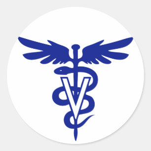 veterinair logo 4 ronde sticker