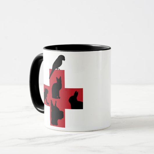 Veterinair ontwerp mok (Voorkant links)