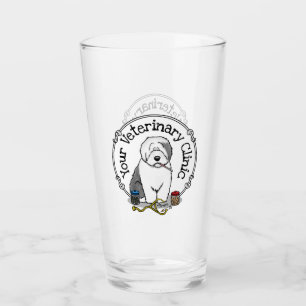 Veterinair Oud Engels Sheepdog Gray 1 Cute Vet Glas