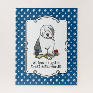 Veterinair Oud Engels Sheepdog Gray 1 Cute Vet Legpuzzel