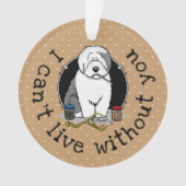 Veterinair Oud Engels Sheepdog Gray 1 Cute Vet Ornament (voorkant)