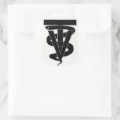 Veterinair technicus ronde sticker (Tas)