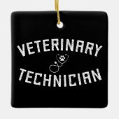 Veterinair technicus | Vet Tech Paw Stethoscoop Keramisch Ornament (Voorkant)