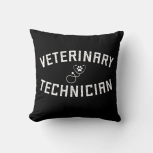 Veterinair technicus Vet Tech Paw Stethoscoop Kussen