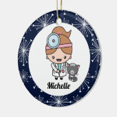 Veterinair Vet Tech Cute Gift Keramisch Ornament (Links)
