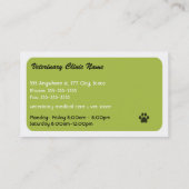 Veterinair Visitekaartje (Achterkant)