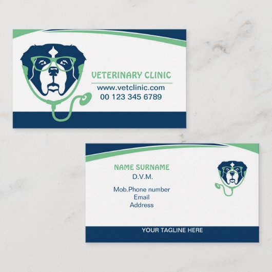 veterinair visitekaartje (Voorkant / Achterkant)