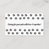  veterinair Visitekaartje (Achterkant)