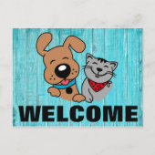 Vétérinaire Bienvenue à notre bureau Carte postale (Devant)