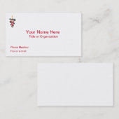 Vétérinaire Carte de visite Caduceus (Devant / Derrière)