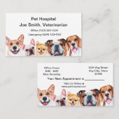 Vétérinaire Carte de visite de service pour animau (Devant / Derrière)