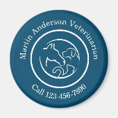 Vétérinaire Clients Promotionnels Magnets d'entrep (Devant)