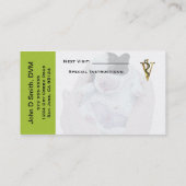 Vétérinaire Danse Animaux Carte de visite (Dos)