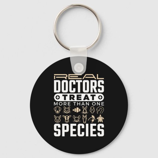 Veterinaire echte artsen behandelen meer dan één s sleutelhanger (Voorkant)