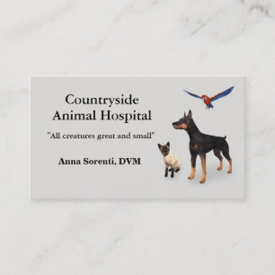 Vétérinaire et Carte de visite de soins aux animau