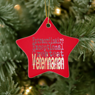 Veterinaire extraordinaire keramisch ornament