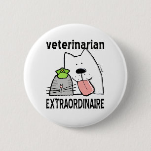 Veterinaire extraordinaire ronde button 5,7 cm
