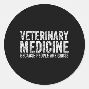 Veterinaire geneeskunde Mensen zijn bruin Ronde Sticker
