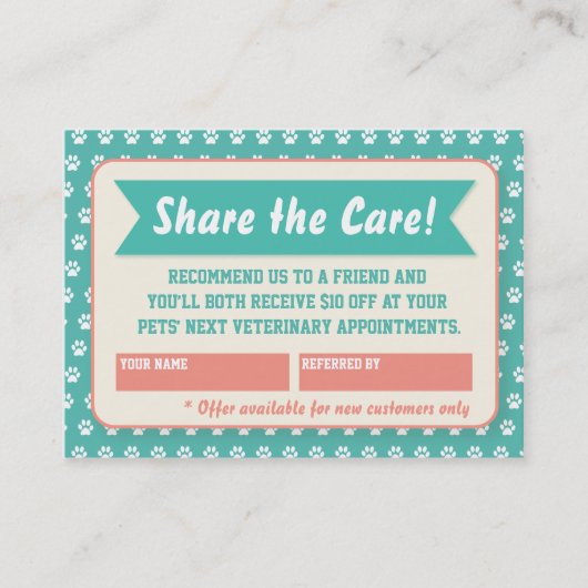 Veterinaire Kaart Verwijzing -  (Voorkant)