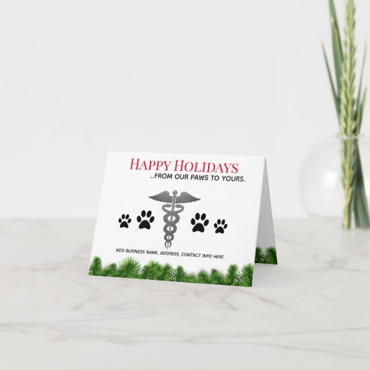 Veterinaire Kerst Kaarten (Voorkant)