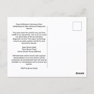 Veterinaire Kliniek Dual-Profile Hond Kat Uitnodig Briefkaart