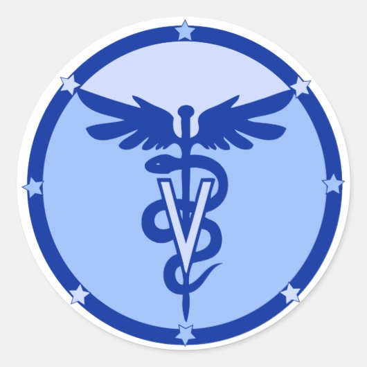 Veterinaire logo 4a ronde sticker (Voorkant)
