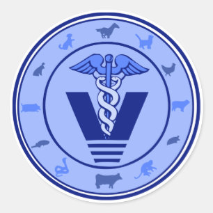veterinaire logo 5 ronde sticker