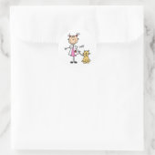 Veterinaire maatstaf ronde sticker (Tas)