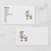 Veterinaire maatstaf visitekaartje (Voorkant / Achterkant)