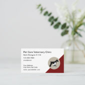 Vétérinaire Nomination Carte de visite Modèle (Debout devant)