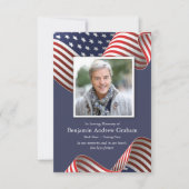 Vétérinaire patriotique Carte de remerciements fun (Devant)