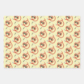 Veterinaire Pawprints & Stethoscoop Inpakpapier Vel (Voorkant 3)